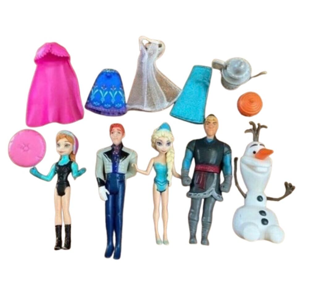 DISNEY Frozen 2013 Story Set Figure Lot Anna Elsa Kristoff Hans Olaf Accessories